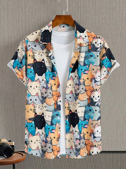 Unisex Fashion Men's Cute Cat Print Casual Daily Wear 3D Printing