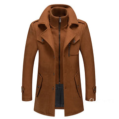 Men Cashmere Trench Coats Winter Jackets Overcoats Wool Blends High