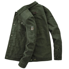 Men's Lightweight Cotton Military Jackets Spring Autumn Casual