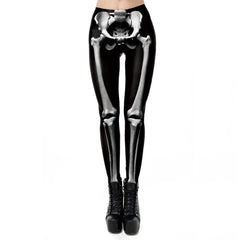 NADANBAO Skull Leggings Woman Halloween Party Trousers Festival