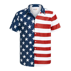 America Hawaiian Flag Men Fashion Shirts For Man Weed Clothing 3D