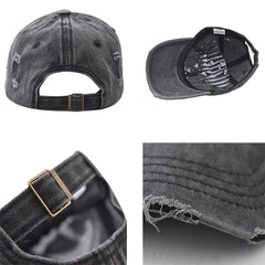 Distressed Baseball Cap Dad Hats for Men Women Vintage Washed Cotton