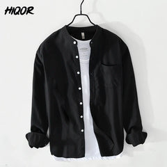 HIQOR Brand Blouses Fashion Simple Men's Casual Shirt 2024 New High