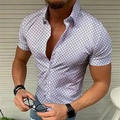 Men's shirt button up shirt casual shirt business casual 3D printed