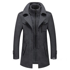 Men Cashmere Trench Coats Winter Jackets Overcoats Wool Blends High