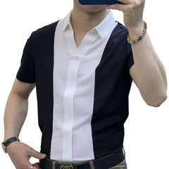 Men Short-sleeve Shirt Formal Business Style Men's Summer Shirt With