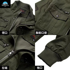 6XL Men's MA-1 Cargo Jacket Autumn Winter Cotton Tactical Unload