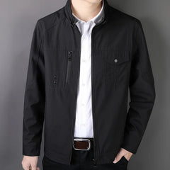 2023 Spring Autumn Jacket Bomber Men's Slim Business Coat Thin Casual