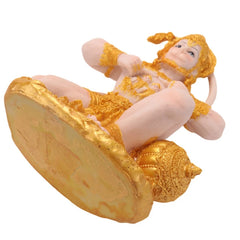 Gold Hanuman Statue Indian Lord Sculpture India Figurine Collection