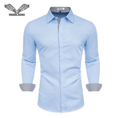 VISADA JUANA 2019 Mens Long Sleeve Dress Shirt High-quality Male