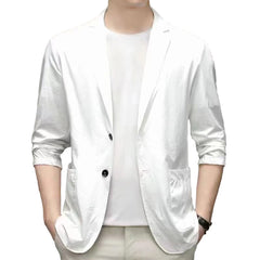 Anti-Wrinkle Ultra Thin Ice Silk Suit Jacket Summer men blazer