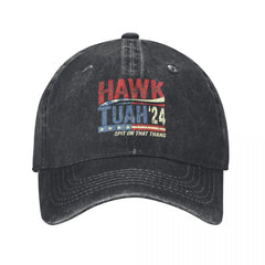 Hawk Tuah 24 Spit On That Thang Unisex Baseball Cap Distressed Denim