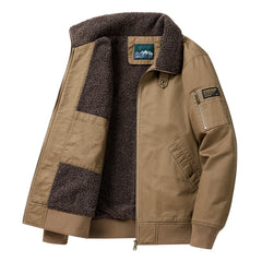 2023 New Men Winter Fleece Minimalist Lapel Jacket Men Autumm Casual