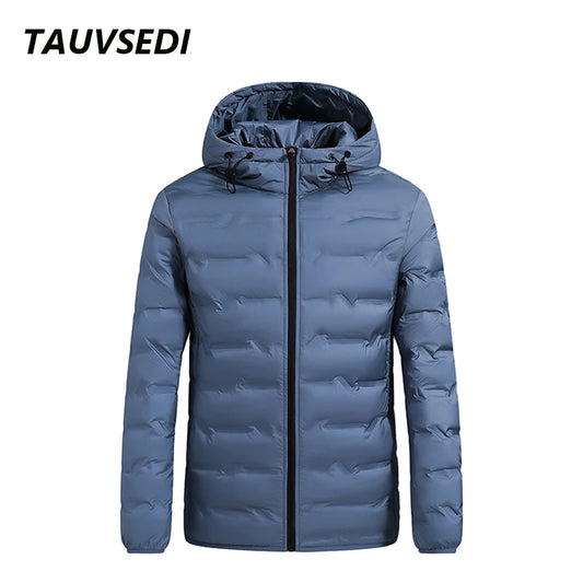 Men's White Duck Down Jacket Warm Thick Windproof Puffer Jacket Winter