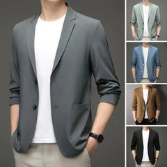 Anti-Wrinkle Ultra Thin Ice Silk Suit Jacket Summer men blazer