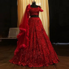 Vestido 2 En 1 red Indian Wedding Dresses with wrap Appliques Beaded