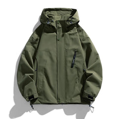Black Camping Jacket Men Windbreak Coat Plus Size 8XL Fashion Casual