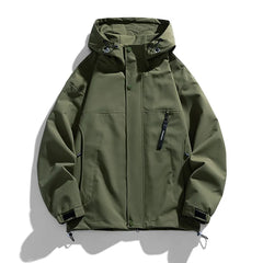 Black Camping Jacket Men Windbreak Coat Plus Size 8XL Fashion Casual