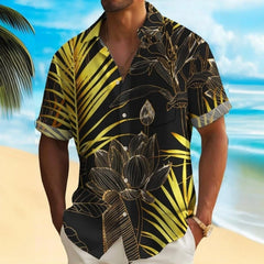 3d Beach Flower Print Hawaiian Shirts 2024 Men's Shirt Summer Daily