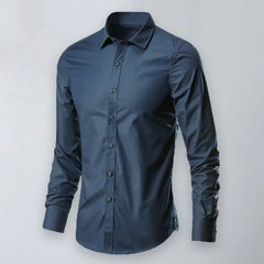 Shirt Button Slim Fit Dress-up Casual Lapel Men Spring Shirt   Men