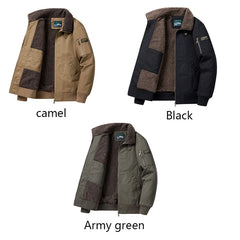 2023 New Men Winter Fleece Minimalist Lapel Jacket Men Autumm Casual