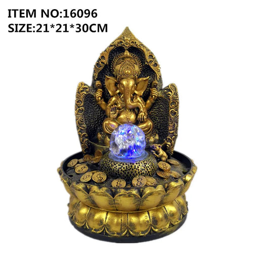 Lucky Ganesha Statue Hindu God of Success Resin India Idol