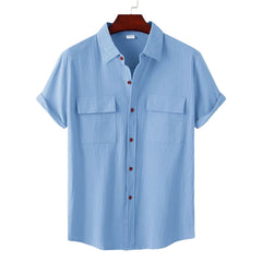 Summer New Luxury Shirt For Men Shirts High Quality Men's Linen Shirt