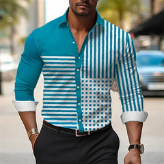 Men's shirt button up shirt casual shirt business casual 3D printed