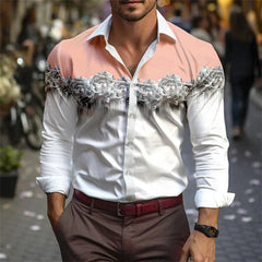 Men's Shirt Plaid Stripe Geometric Stand Collar Outdoor Street Print