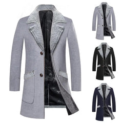 Popular Men Windbreaker Autumn Winter Male Trench Coat Medium Length