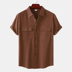 Summer New Luxury Shirt For Men Shirts High Quality Men's Linen Shirt