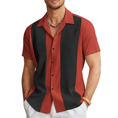 Fashion summer 2024 men's shirt bowling shirt button shirt casual