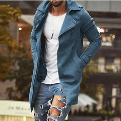 2022 Winter New Classic Double breasted Lapel Long Coats For Solid