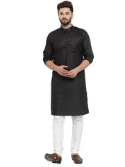 Mens Kurta Pajama Set Cotton Indian Ethnic Traditional Plain Dress