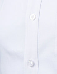 Mens White Oxford Cotton Dress Shirts Casual Button Down Slim Fit