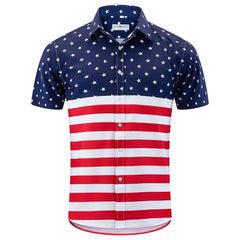 America Hawaiian Flag Men Fashion Shirts For Man Weed Clothing 3D