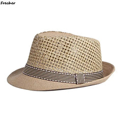 British Men Beach Sun Hats Summer Cowboy Fedora Retro Jazz Hat