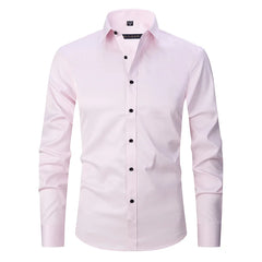 Spring Men's Social Shirt Slim Business Dress Shirts Male Long Sleeve