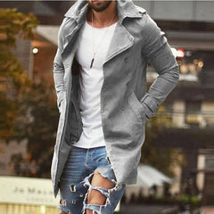 2022 Winter New Classic Double breasted Lapel Long Coats For Solid