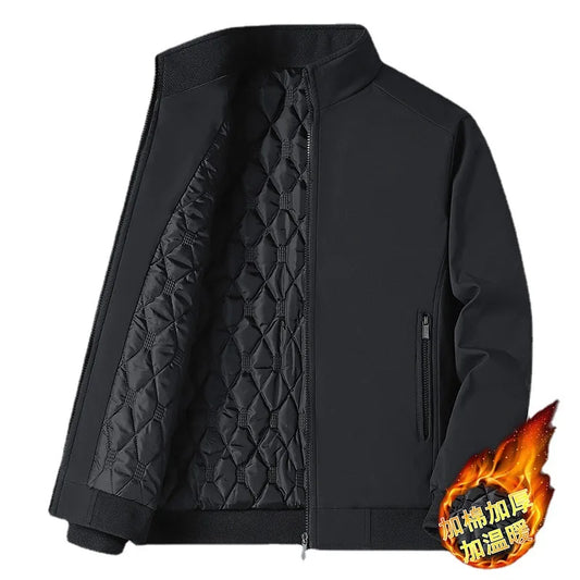 Autumn Winter New Jacket Men's Middle-Aged Large Size Loose Plus