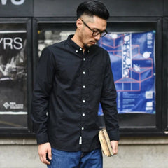 SauceZhan Original Vintage Shirt  Cotton Shirt Men Shirt slim mens