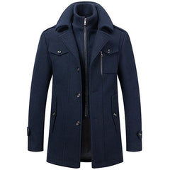 Men Cashmere Trench Coats Winter Jackets Overcoats Wool Blends High