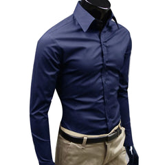 Elegant  Shirt Washable Men's Slim Fit Cotton Business Shirt Slim Fit