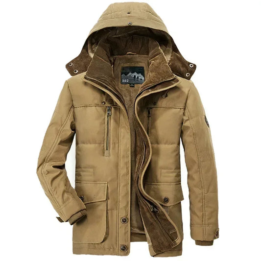 Winter Mens Long Down Jacket Good Quality Hooded Thicked Warm Parkas