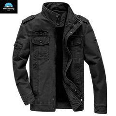 6XL Men's MA-1 Cargo Jacket Autumn Winter Cotton Tactical Unload