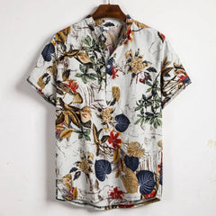 Vintage Shirt Men T-shirts Summer Clothing 3d Shirts Streetwear V Neck