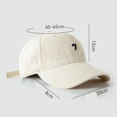 Winter 60-65 cm Large Size Corduroy Baseball Cap For Men Women Autumn