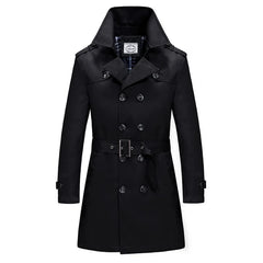 2024 Men's Long Trench Jacket Coats Spring Autumn British Style