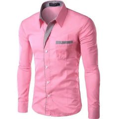 2024 Hot Sale New Fashion Camisa Masculina Long Sleeve Shirt Men Slim