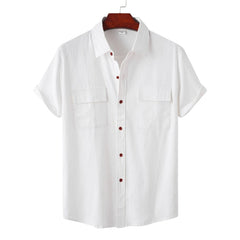 Summer New Luxury Shirt For Men Shirts High Quality Men's Linen Shirt